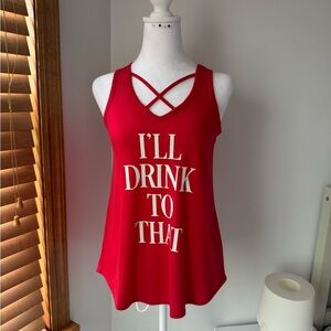 Grayson Threads Red Tank Top with Stylish Design
